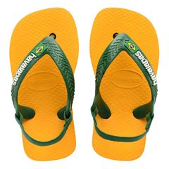 Sandália Havaianas Baby Brasil Logo Amarelo Pop/Amazônia 17/18