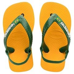 Sandália Havaianas Baby Brasil Logo Amarelo Pop/Amazônia 23/24