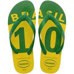 Sandália Havaianas Brasil 10 Amarelo Cítrico 41/42