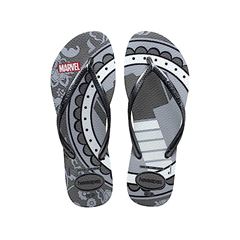 Sandália Havaianas Slim Marvel Cinza Aço 33/34