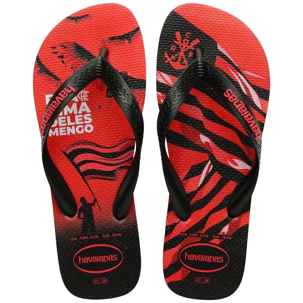 Sandália Havaianas Times Flamengo Preto 37/38