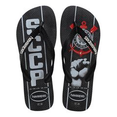 Sandália Havaianas Times Corinthians Preto 37/38