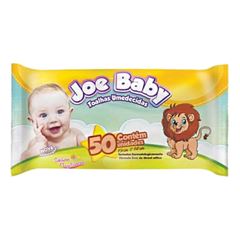 Toalha Umedecida Joe Baby Folhas com 50 Unidades