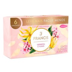 Sabonete Francis Classico Rosa Pack com 6 Unidades de 90g