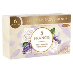 Sabonete Francis Clássico Branco Pack com 6 Unidades de 90g