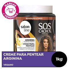 CREME PARA PENTEAR SOS CACHOS ARGININA SALON LINE 1KG