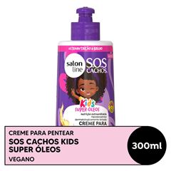 CREME PARA PENTEAR SOS CACHOS KIDS SUPER OLEOS SALON LINE 300ML