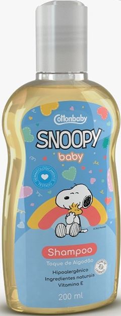 Shampoo Infantil Cottonbaby Snoopy Toque de Algodão