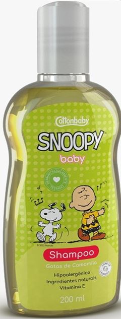 Shampoo Infantil Cottonbaby Snoopy Gotas de Camomila