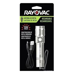 Lanterna Rayovac Metal Recarregável USB