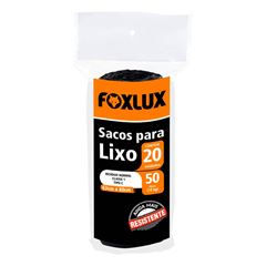 Saco para Lixo Foxlux 50L Rolo com 20 Unidades
