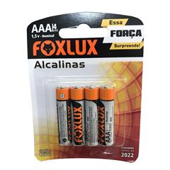 Pilha Foxlux Alcalina AAA com 4 Unidades
