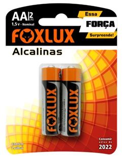 Pilha Foxlux Alcalina AA com 2 Unidades