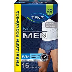 Roupa Íntima Descartável Tena Pants Men P/M com 16 Unidades