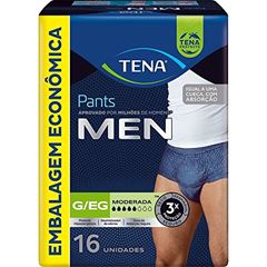 Roupa Íntima Descartável Tena Pants Men G/EG com 16 Unidades