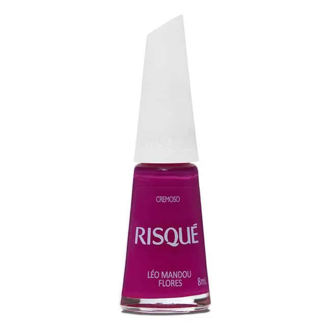 Esmalte Risqué Cremoso Léo Mandou Flores 8ml