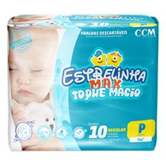 FRALDA DESCARTAVEL ESTRELINHA MAX REGULAR TAMANHO P COM 10 UNIDADES