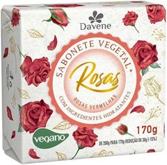 Sabonete Davene Vegetal Rosas Vermelhas 170g