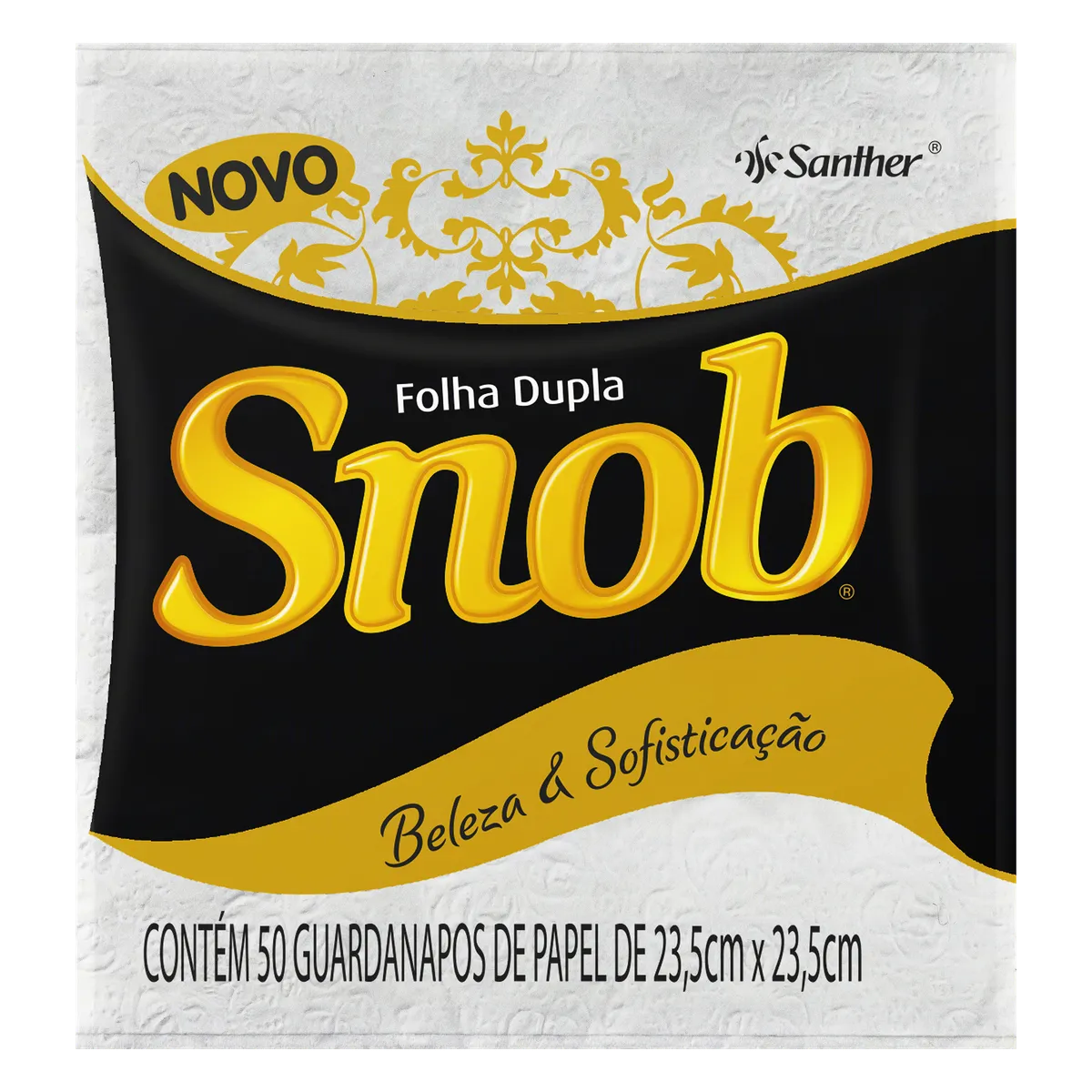 Guardanapo Snob Folha Dupla Pequeno com 50 Unidades