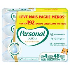 Toalha Umedecida Personal Baby Puro Cuidado Promo