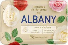 SABONETE ALBANY PERFUMES DA NATUREZA ROSA AVELUDADA 85G