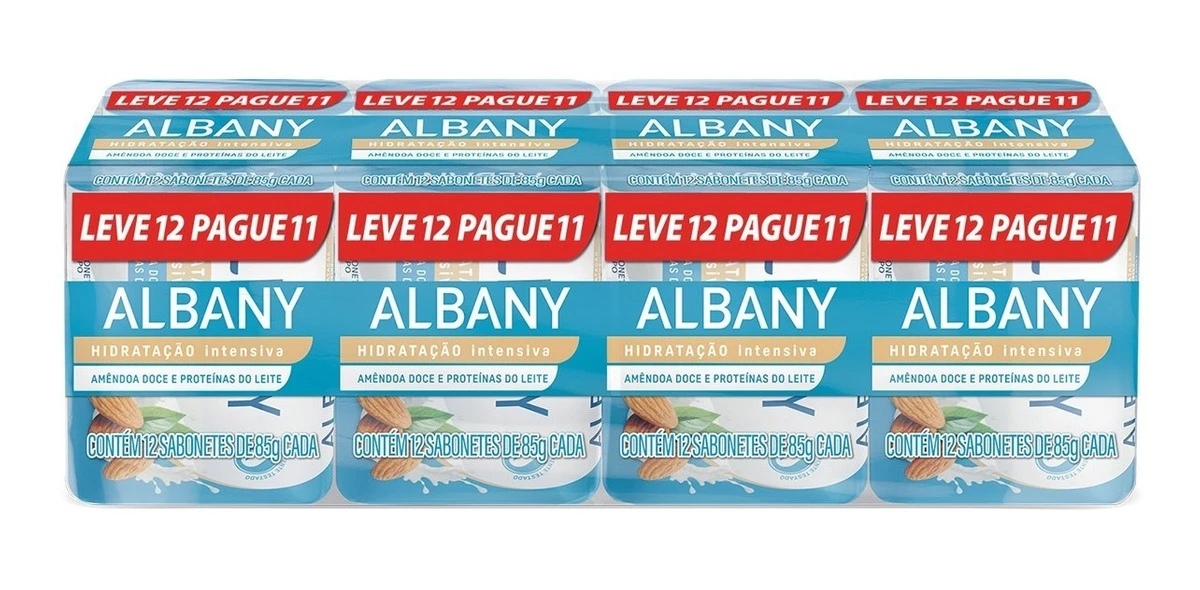 Sabonete Albany Feminino Azul Leve 12 Pague 11 85g