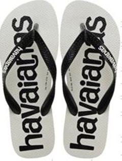 Sandália Havaianas Top Logo Mania 2 Branco E Preto E Branco 37/38