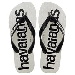 Sandália Havaianas Top Logo Mania 2 Branco E Preto E Branco 39/40
