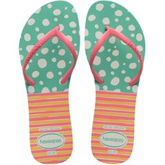 Sandália Havaianas Flat Mix Branco e Rosa 33/34