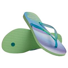 Sandália Havaianas Slim Metalizado Rainbow Citrino 33/34