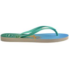 Sandália Havaianas Slim Postcard Bege Palha 33/34