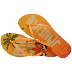 Sandália Havaianas Slim Postcard Amarelo Pop 33/34
