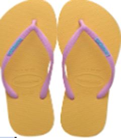 Sandália Havaianas Slim Logo Pop Up Amarelo Caju 33/34