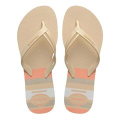Sandália Havaianas Elegance Print Bege Palha 35/36