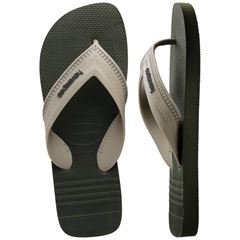 Sandália Havaianas Hybrid Beach Verde Oliva/Cimento Queimado 37/38