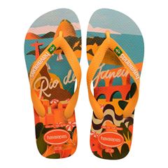 Sandália Havaianas Top Postcard Amarelo Pop 33/34