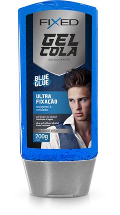 Gel Cola Desodorante Fixed Azul 200g