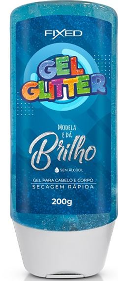 Gel Desodorante com Glitter Fixed Azul 200g