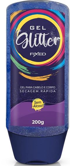 Gel Desodorante com Glitter Fixed Roxo 200g