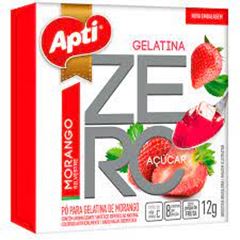 Gelatina Zero Apti Morango Com 12 Unidades