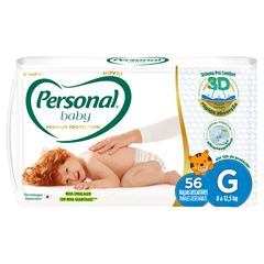 Fralda Descartável Personal Baby Premium HP G 56 Unidades