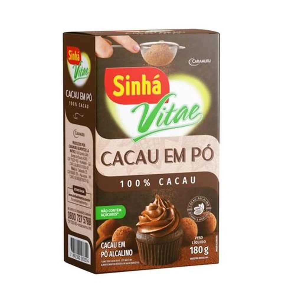 Cacau Em Pó Alcalino Sinha Vitae 180g