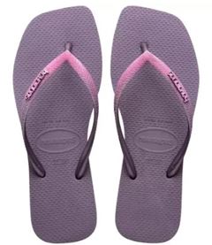 Sandália Havaianas Slim Square Glitter Malva 33/34