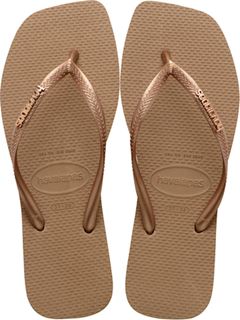 Sandália Havaianas Slim Square Large Metal Rose Gold/Rose Gold 33/34