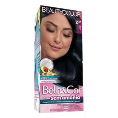 Tinta Bela & Cor Kit Sem Amônia 2.11 Preto Azulado