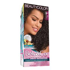 Tinta Bela & Cor Kit Sem Amônia 5.0 Castanho Claro