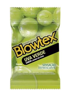 Preservativo Blowtex Uva Verde com 3 Unidades