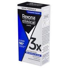 Desodorante Creme Rexona Masculino Clinical Clean 58g