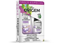 Kit Origem Shampoo 325ml + Condicionador 180ml Bomba De Acido Hialurônico