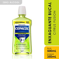 Enxaguante Bucal Cepacol Citrus Leve 500ml Pague 350ml